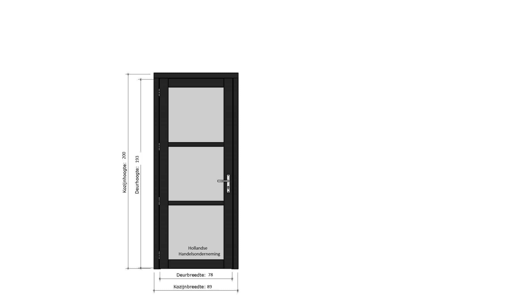 steellook deur 78x193 2 steellook deur